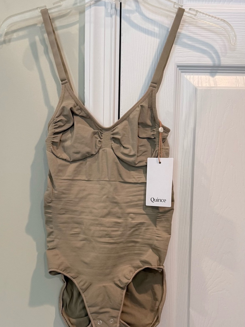 NWT Quince Light Beige Shapewear Bodysuit